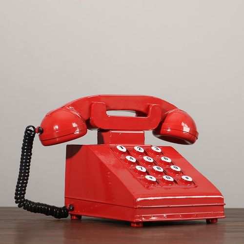 复古电话机怀旧道具模型老式铁艺听筒座机道具装饰品商品橱窗摆件
