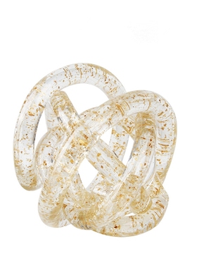 欧式抽象后手工艺术金色蓝色玻璃缠绕球形切方角摆件装饰摆设