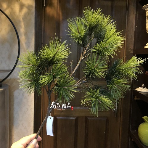仿真松树枝 大树叉 阻燃松枝 定制大型假树 软装花艺 假花装饰品