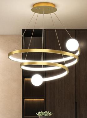 北欧吊灯客厅现代简约灯具个性餐厅灯圆形书房顶灯led轻奢卧室灯