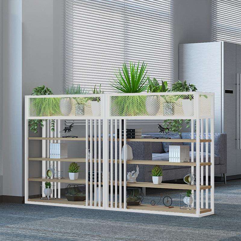 新款铁艺矮隔断办公屏风隔断装饰网红隔断餐厅装饰架loft绿植书架