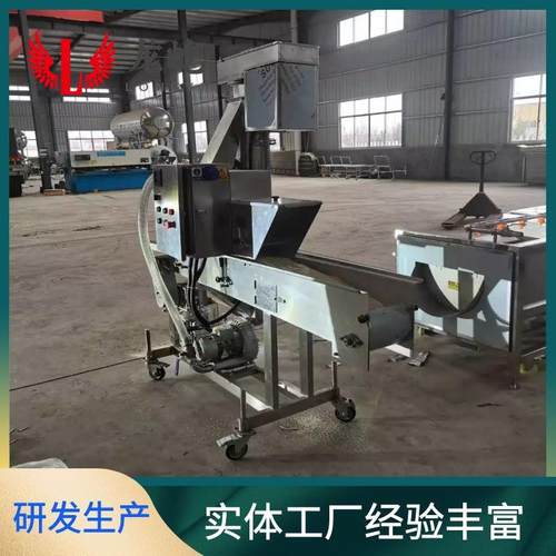 通用型威海多春鱼裹糠机全自动滚筒式面条鱼上糠机沙丁鱼上糠机