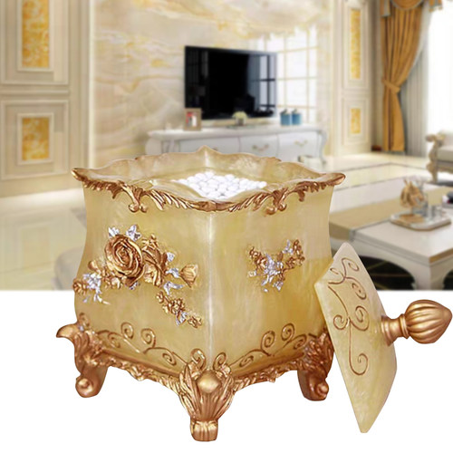 欧式多用棉签盒创意个性客厅家用牙签盒时尚便携棉签盒家居用品