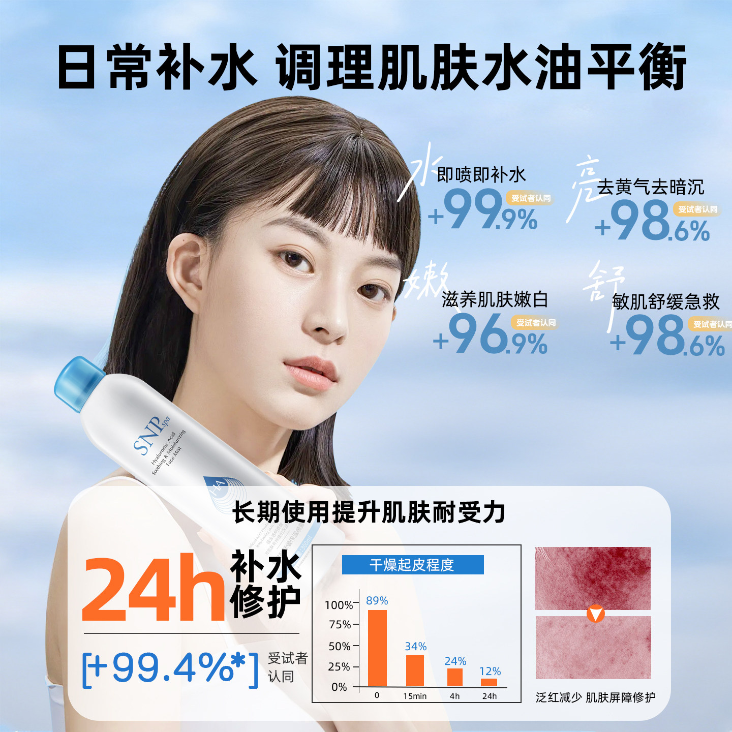 SNP玻尿酸喷雾全肤质保湿爽肤水