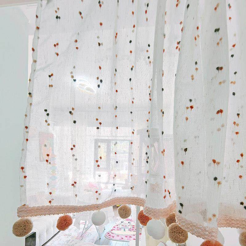 ins风短门帘免打孔化妆室简易窗帘伸缩杆糖果色纱帘儿童公主房装,居家布艺,垂直帘/梦幻帘,淘宝优惠券,粉丝福利购,淘宝优惠卷