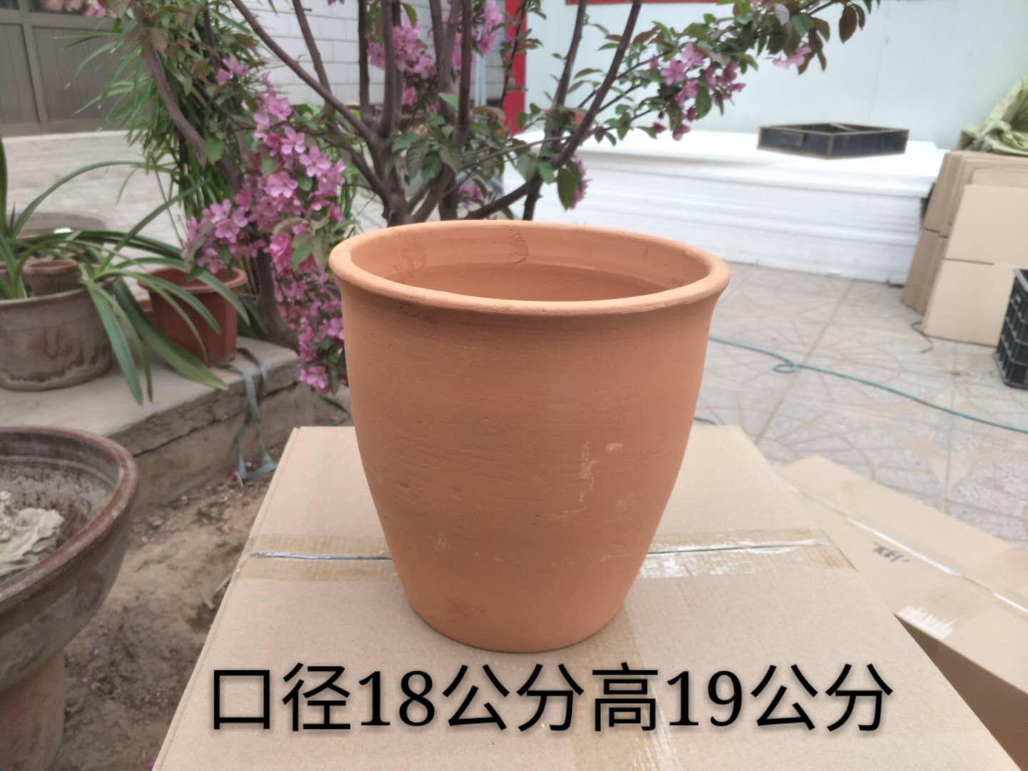 瓦盆 泥瓦盆 大花盆透气盆素烧红陶瓦盆传统手工拉坯瓦盆