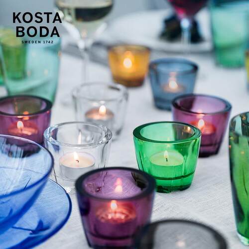 KOSTA BODA 进口水晶玻璃 BRUK北欧简约家用浪漫创意装饰烛台摆件