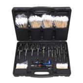 22件套喷油器座和轴清洁打磨套件搭配清洁棉签六角柄钢丝刷子