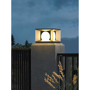 柱头灯太阳能柱子灯别墅大门灯花园门头灯户外庭院灯门柱灯围墙灯