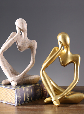 现代简约抽象艺术摆件创意客厅桌面家居装饰酒柜玄关书柜人物摆设