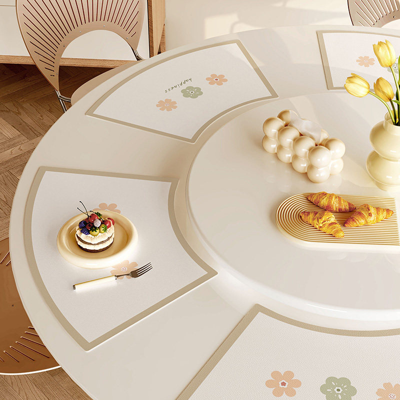 扇形餐垫圆桌高级感防水防油免洗西餐垫酒店家用防烫耐高温餐盘垫,居家布艺,餐垫,淘宝优惠券,粉丝福利购,淘宝优惠卷
