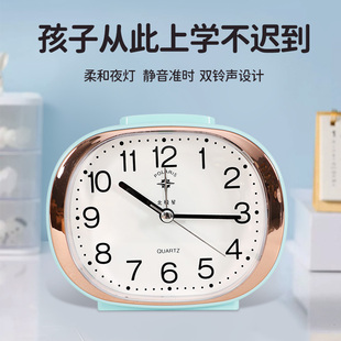 北极星音乐闹钟学生学习静音床头钟儿童起床懒人卧室专用强力叫醒