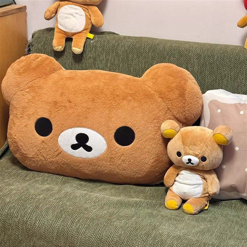 轻松熊靠枕床头枕沙发宿舍租房玩偶公仔毛绒玩具安抚睡觉抱枕靠垫,居家布艺,靠垫/抱枕,淘宝优惠券,粉丝福利购,淘宝优惠卷