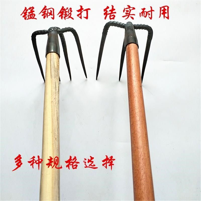 三齿四齿铁耙耙子抓钩草耙泥耙刨地耙翻地松土耙木柄钉耙农用农具,农机/农具/农膜,耙子,淘宝优惠券,粉丝福利购,淘宝优惠卷