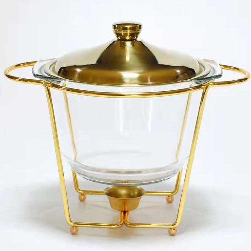 玻璃明火酒店干锅蜡烛加热酒精明炉家用餐具饭店煲