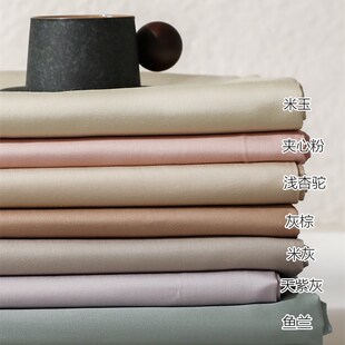 超柔100支天丝棉磨毛床单秋冬加厚亲肤磨绒纯色床罩被单1.5m1.8床