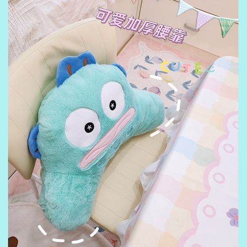 丑萌鱼怪靠垫腰靠办公室靠枕护腰枕汽车专用车载抱枕椅子座椅靠背