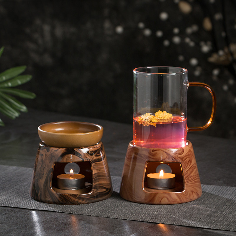 欧式花茶壶杯子加热底座蜡烛花茶茶具煮茶器温茶炉陶瓷保温底座