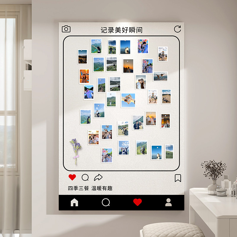 拍立得照片墙背景板毛毡板软木板墙面展示板相片挂墙上墙装饰创意,文具电教/文化用品/商务用品,软木板/照片板/毛毡板,淘宝优惠券,粉丝福利购,淘宝优惠卷