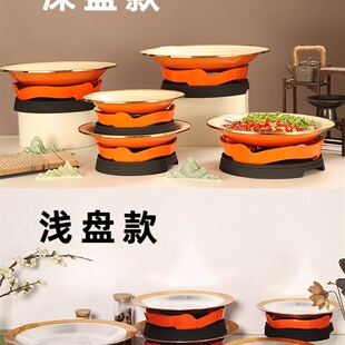 商用干锅盘高档酒精炉小火锅不粘锅剁椒鱼头锅大盘鸡牛蛙锅海鲜盆