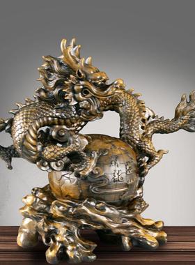 祥龙盛世龙摆件家居客厅玄关风水装饰办公室乔迁开业前台工艺礼品