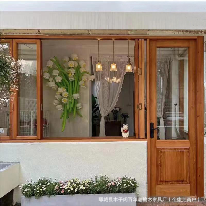 日式老榆木门窗原木窗户框室内推拉窗户实木边框仿古门,全屋定制,断桥铝窗,淘宝优惠券,粉丝福利购,淘宝优惠卷