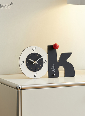 Mandelda客厅桌面时钟摆件家居饰品入户玄关电视柜酒柜钟表摆放式