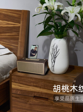 蓝牙音箱复古风木质大音量环绕高端家用迷你实木小音响超重低音炮