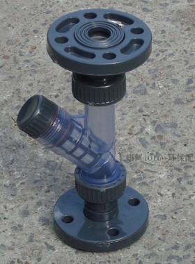 带法兰式塑料Y型过滤器 DN15/20/25/32/40UPVC 管道滤网过滤器