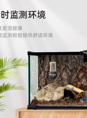 瑞皮Repo玩酷爬宠电子温湿度计吸盘式蛇守宫角蛙变色龙饲养箱