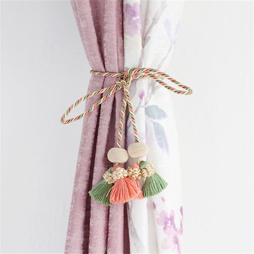 公主风 窗帘绑带简约免打孔打结系绳挂钩挂球捆扎蝴蝶结装饰