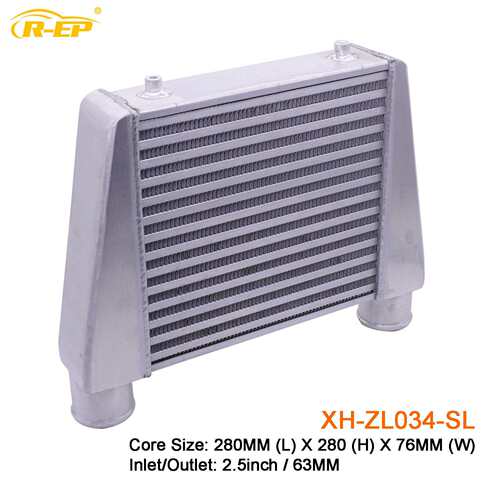 汽车中冷器改装发动机涡轮280x280x76mm铝合金冷却中冷散热器通用