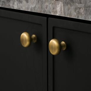 特惠。不止黄铜法式复古柜门拉手古铜色橱柜抽屉做旧蘑菇头小把手