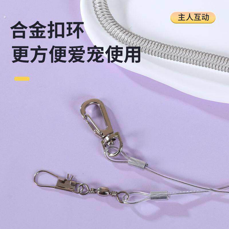 超轻链子鹦鹉遛鸟绳伸缩鹦鹉放飞绳鹦鹉脚环不伤脚鹦鹉外出牵引绳