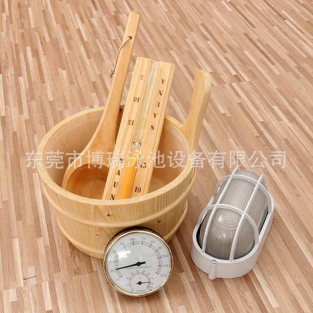 桑拿设备/桑拿房/汗蒸房用桑拿配件木桶木勺 温湿度计 沙漏