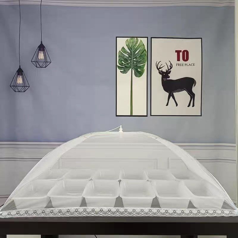 商用特大号可折叠防苍蝇透明网纱食品罩摆摊防蚊盖菜罩家用餐桌罩