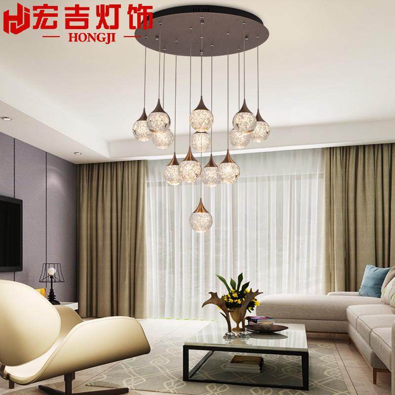 后现代水晶楼梯吊灯个性创意客厅灯餐厅灯咖啡厅吧台书房简约灯具,家装灯饰光源,智能吊灯,淘宝优惠券,粉丝福利购,淘宝优惠卷
