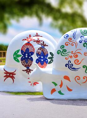 仿真大蜗牛摆件户外花园林庭院动物园别墅草坪装饰玻璃钢动物雕塑