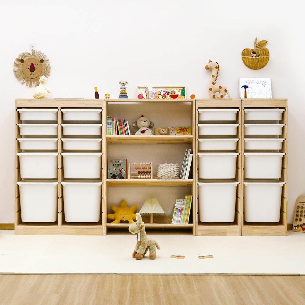 儿童书架绘本架宝宝玩具收纳架置物架大容量抽屉式玩具收纳柜实木,住宅家具,儿童书柜,淘宝优惠券,粉丝福利购,淘宝优惠卷
