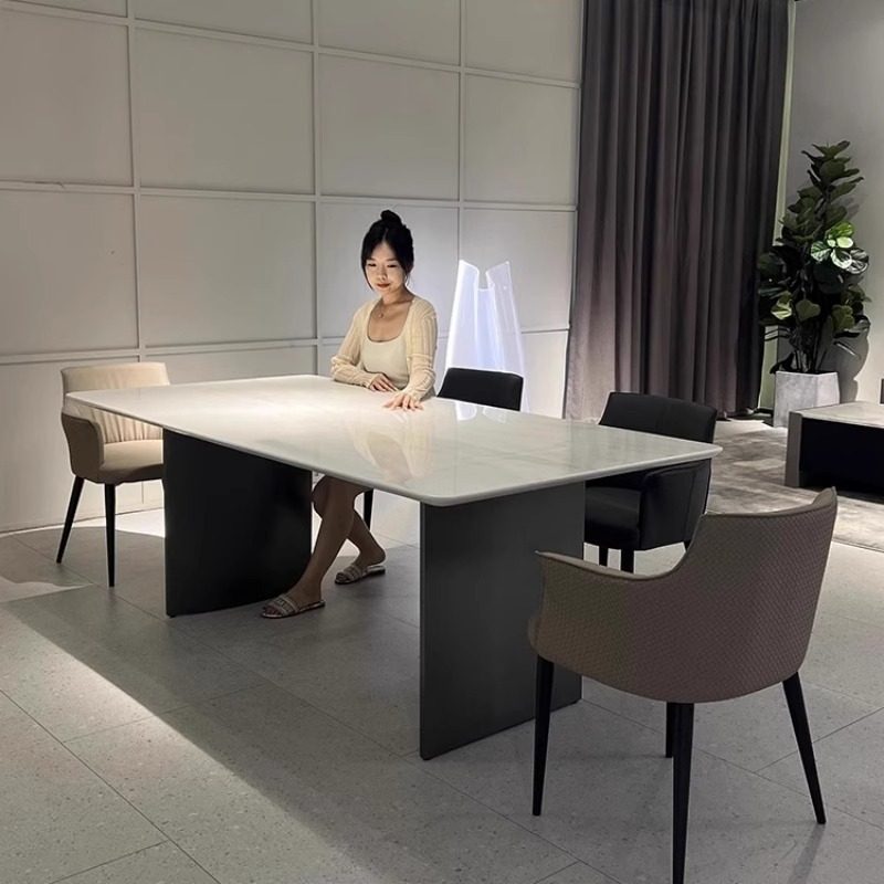 意大利进口卡里冰玉天然大理石意式极简长方形大平层奢石林哈餐桌,家装主材,岩板,淘宝优惠券,粉丝福利购,淘宝优惠卷