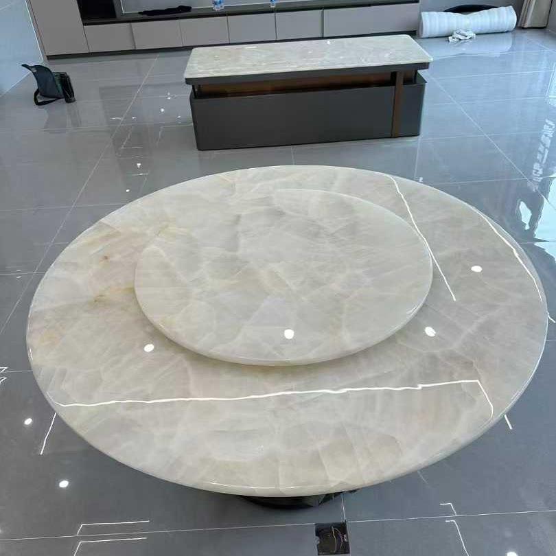 巴西天然奢石分迪白玉 厨房台面大理石桌面石材餐桌茶几