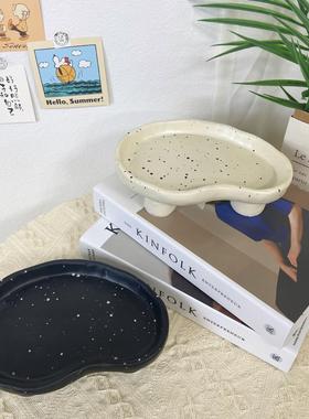 收纳摆件玄关门口钥匙托盘 ins家居装饰品首饰盘客厅摆设乔迁礼品