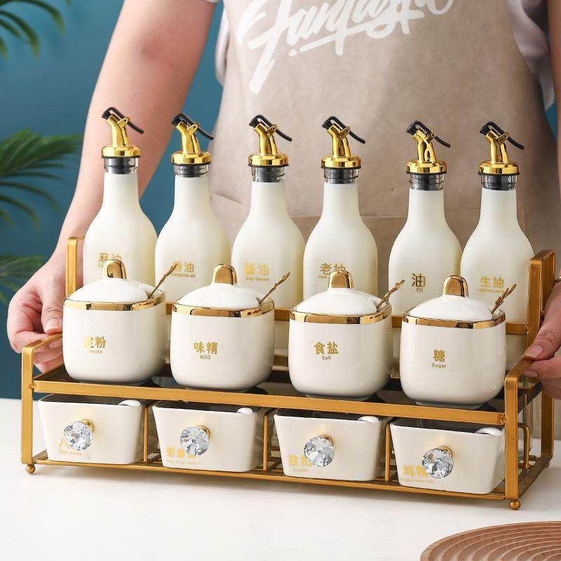 高颜值陶瓷调料罐厨房调味品油盐酱醋调料瓶罐组合家用调料盒套装,鲜花速递/花卉仿真/绿植园艺,割草机/草坪机,淘宝优惠券,粉丝福利购,淘宝优惠卷