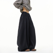 轩罕弯刀裤 子 拖地阔腿宽松百搭镰刀休闲长裤 男款 垂感直筒重磅美式