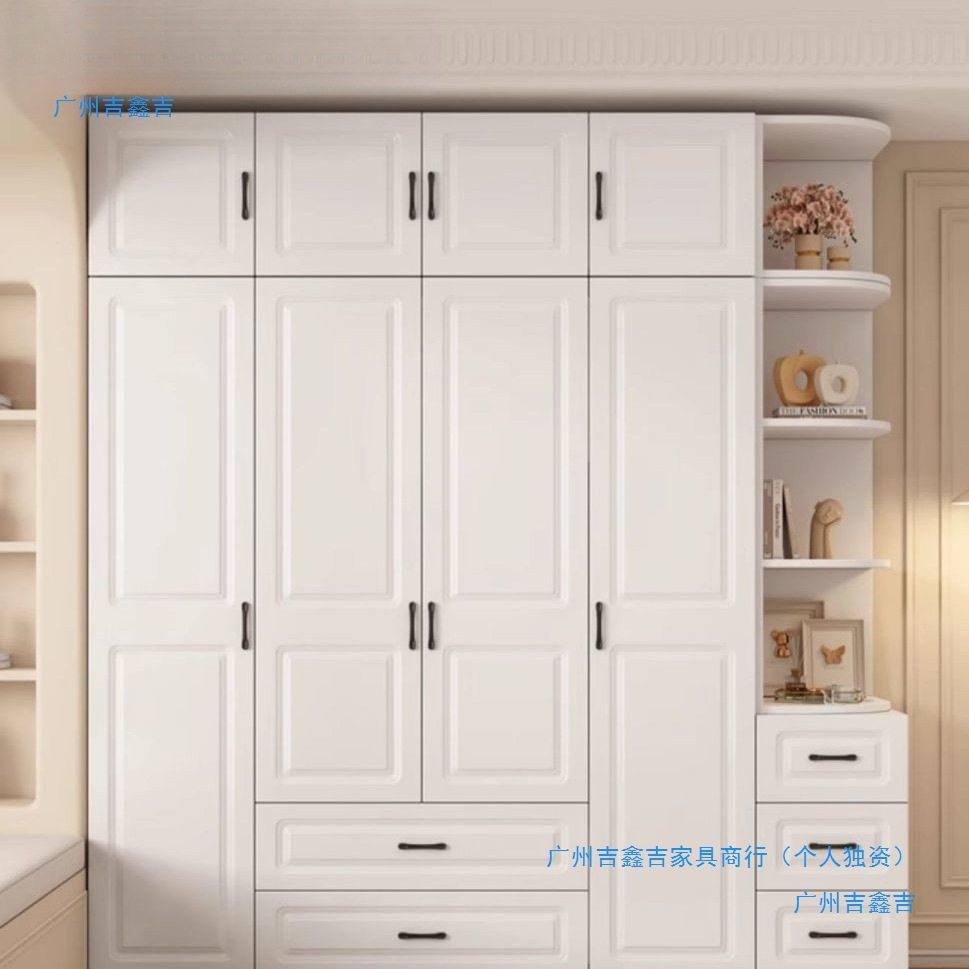 全实木衣柜家用卧室简易儿童柜子出租房屋用柜子带抽屉大衣橱衣柜