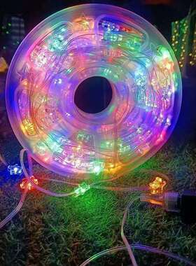 led防水皮线灯串灯八功能24v户外防水装饰灯绕树派对露营氛围灯