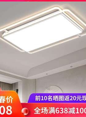 现代简约大厅卧室主灯2024年新款黑色大气调光led客厅吸顶灯具