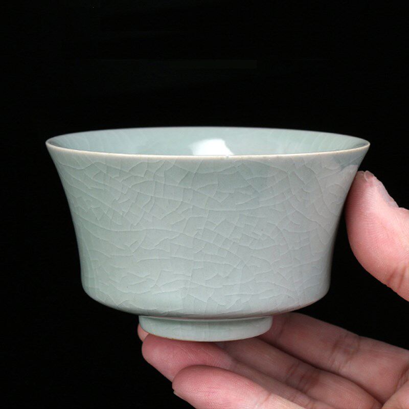 汝州李廷怀汝瓷品茗杯主人杯单杯个人茶杯汝窑马蹄杯玛瑙釉大容量