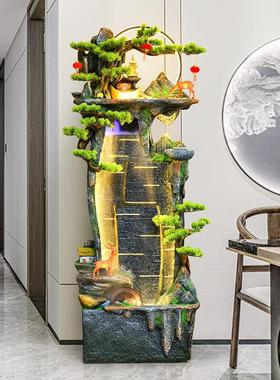 中式假山喷泉流水摆件循环水室内客厅办公室落地景观装饰开业招财