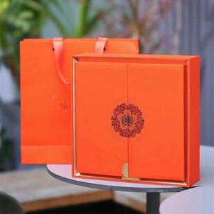 四拼小方盒西洋参摆片石斛鹿茸高丽参片包装盒多拼参茸送礼空礼盒